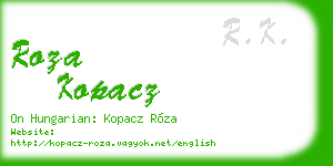roza kopacz business card