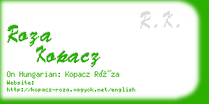 roza kopacz business card